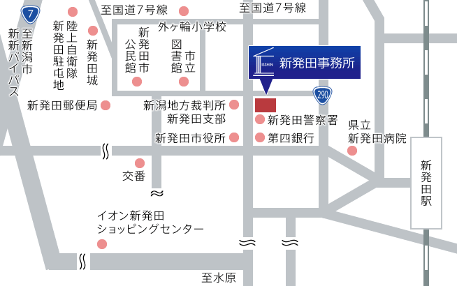 新発田事務所周辺地図